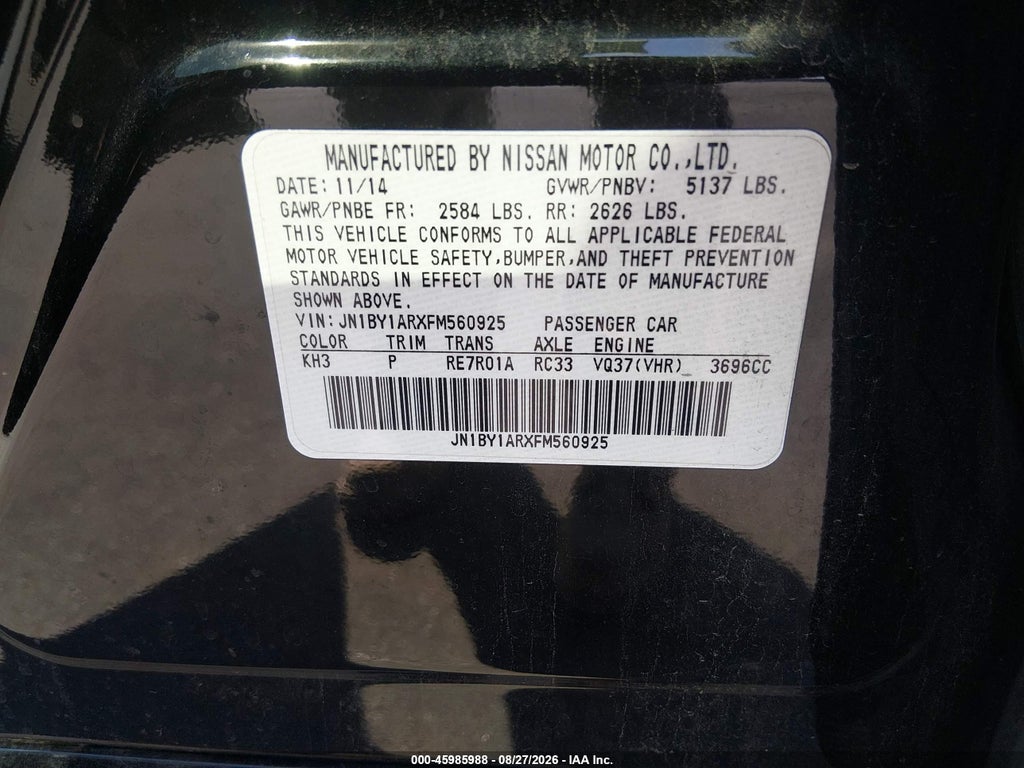 2015 Infiniti Q70 3.7X photo 9