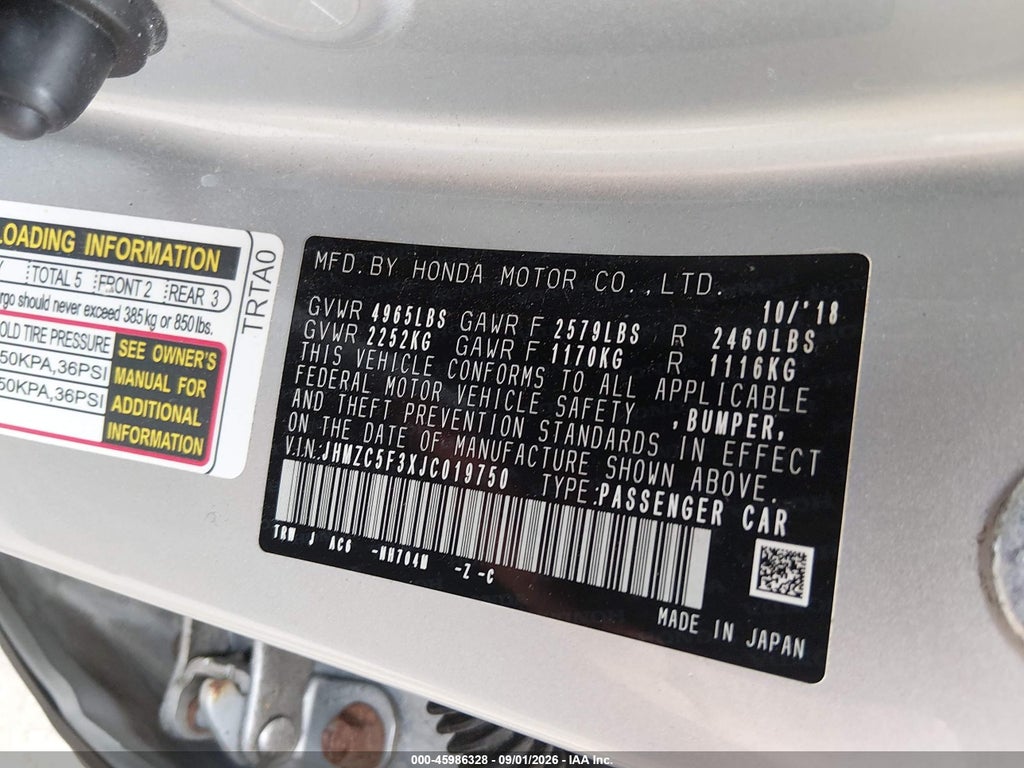 2018 Honda Clarity Plug-IN Hybrid Touring photo 9