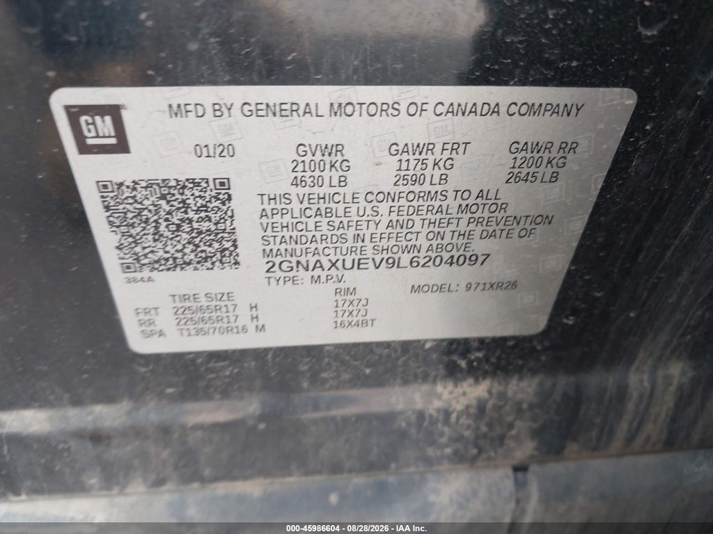 2020 Chevrolet Equinox AWD LT 1.5L Turbo photo 9