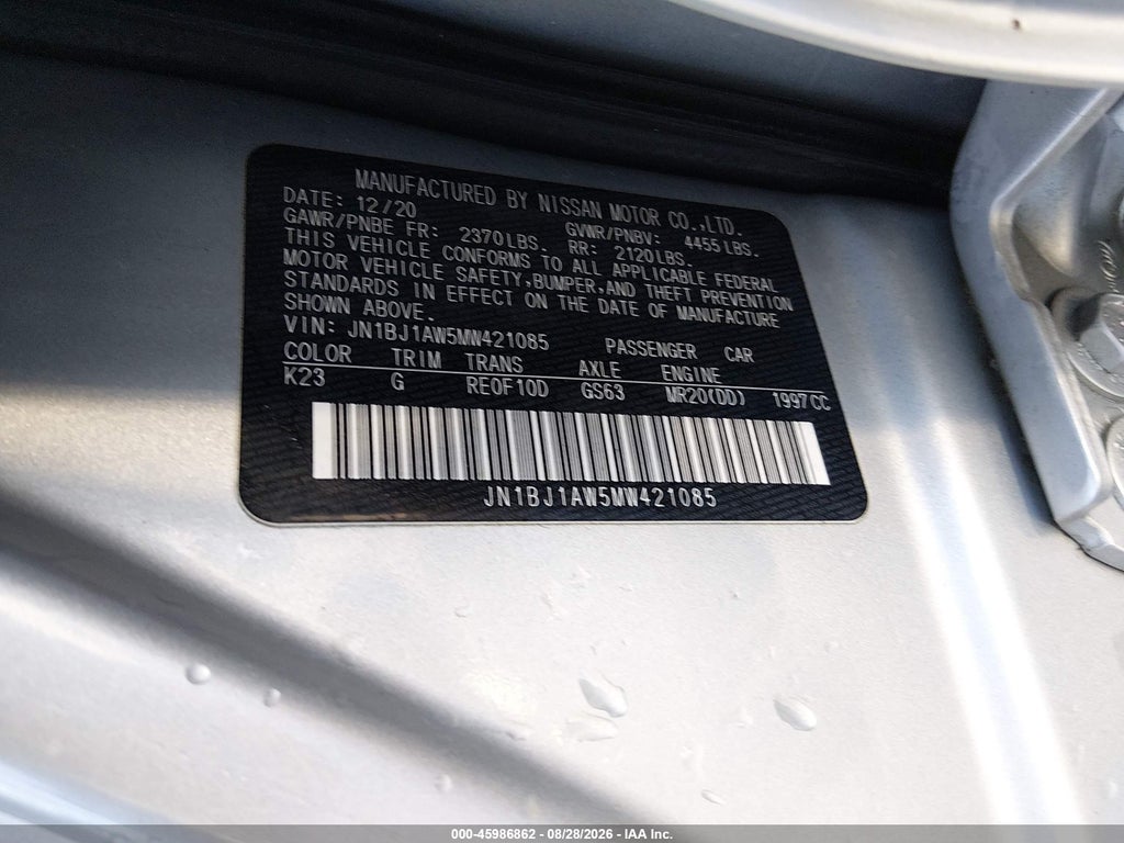 2021 Nissan Rogue Sport S AWD Xtronic CVT photo 9
