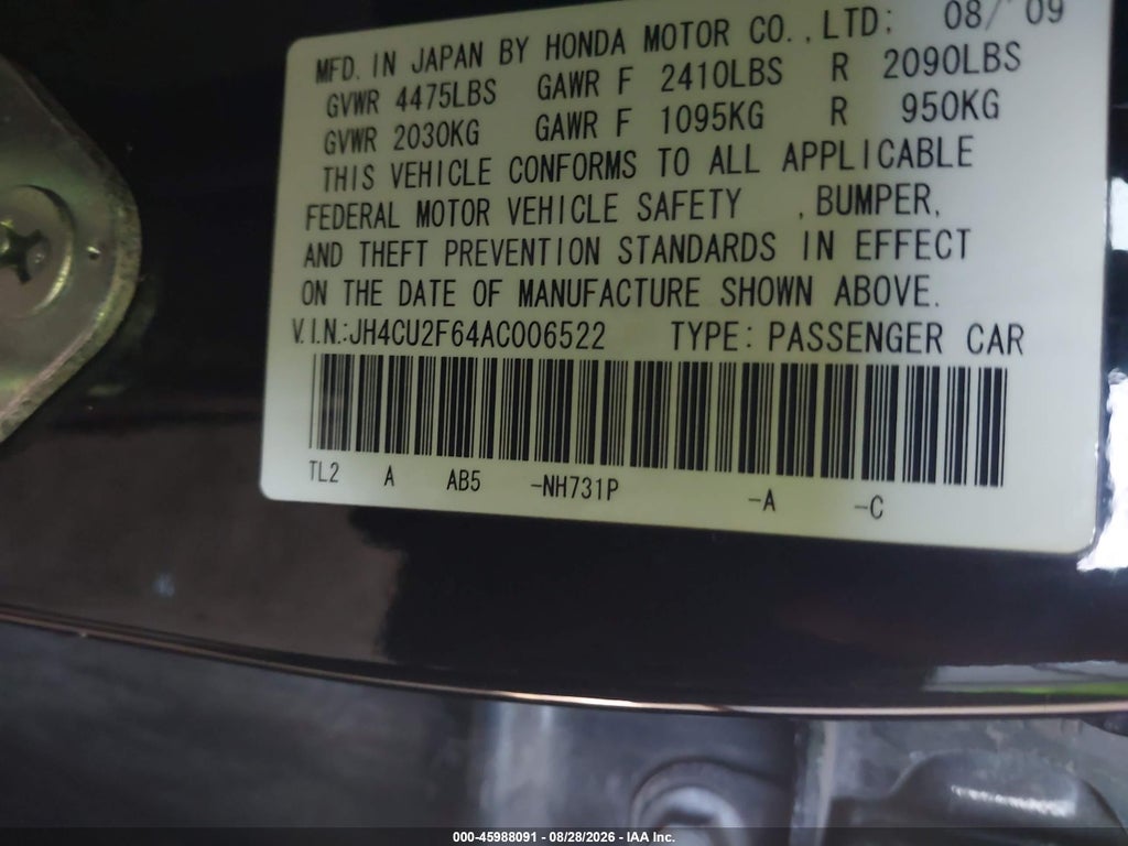 2010 Acura TSX 2.4 photo 9
