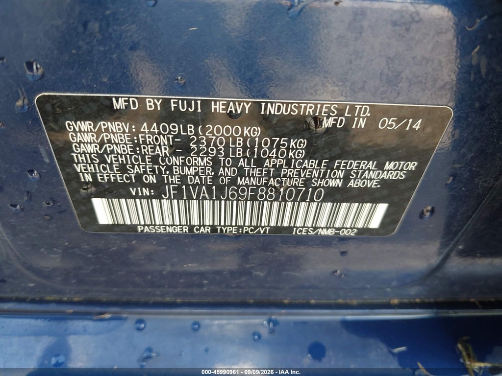 2015 Subaru WRX Limited photo 9