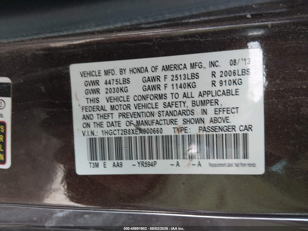 2014 Honda Accord EX-L V-6 photo 9