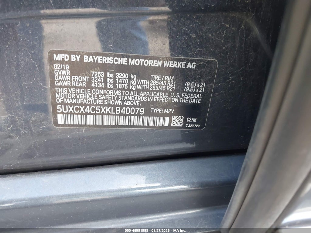 2019 BMW X7 XDRIVE50I photo 9