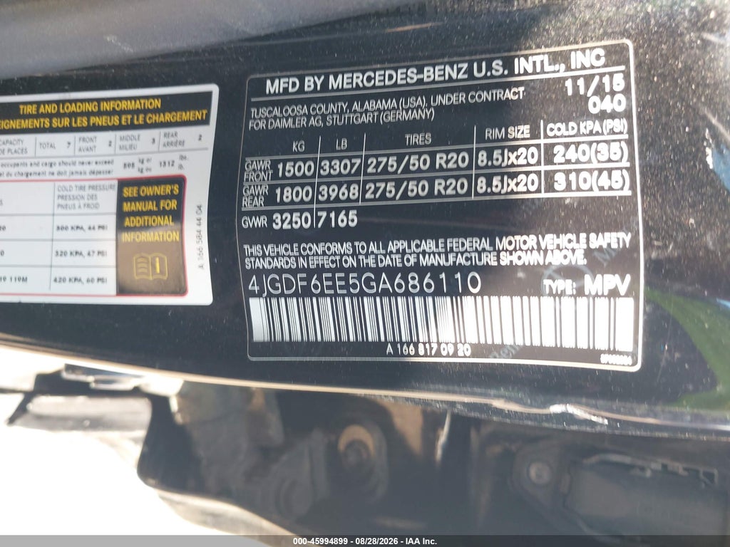 2016 Mercedes-Benz GL 450 4MATIC photo 9