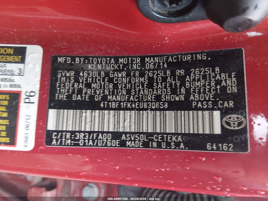 2014 Toyota Camry L photo 9