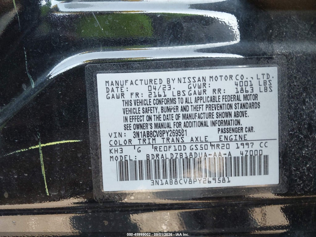 2023 Nissan Sentra SV Xtronic CVT photo 9
