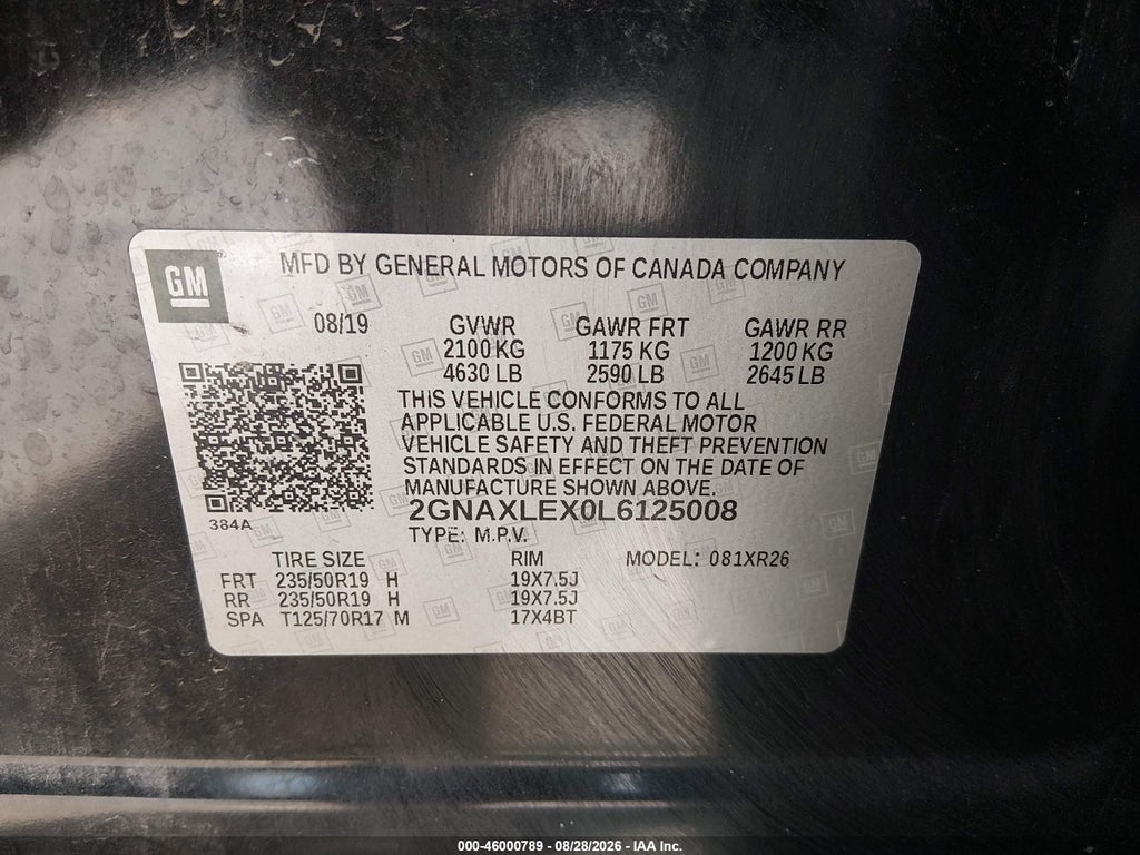 2020 Chevrolet Equinox FWD LT 2.0L Turbo photo 9