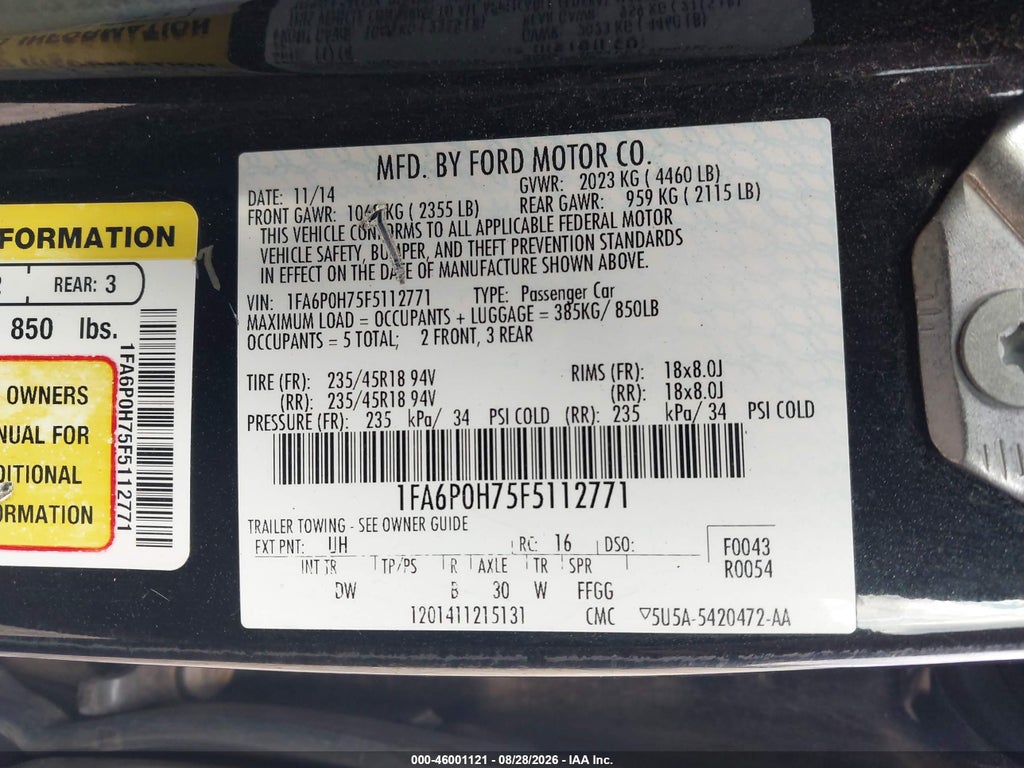2015 Ford Fusion SE photo 9