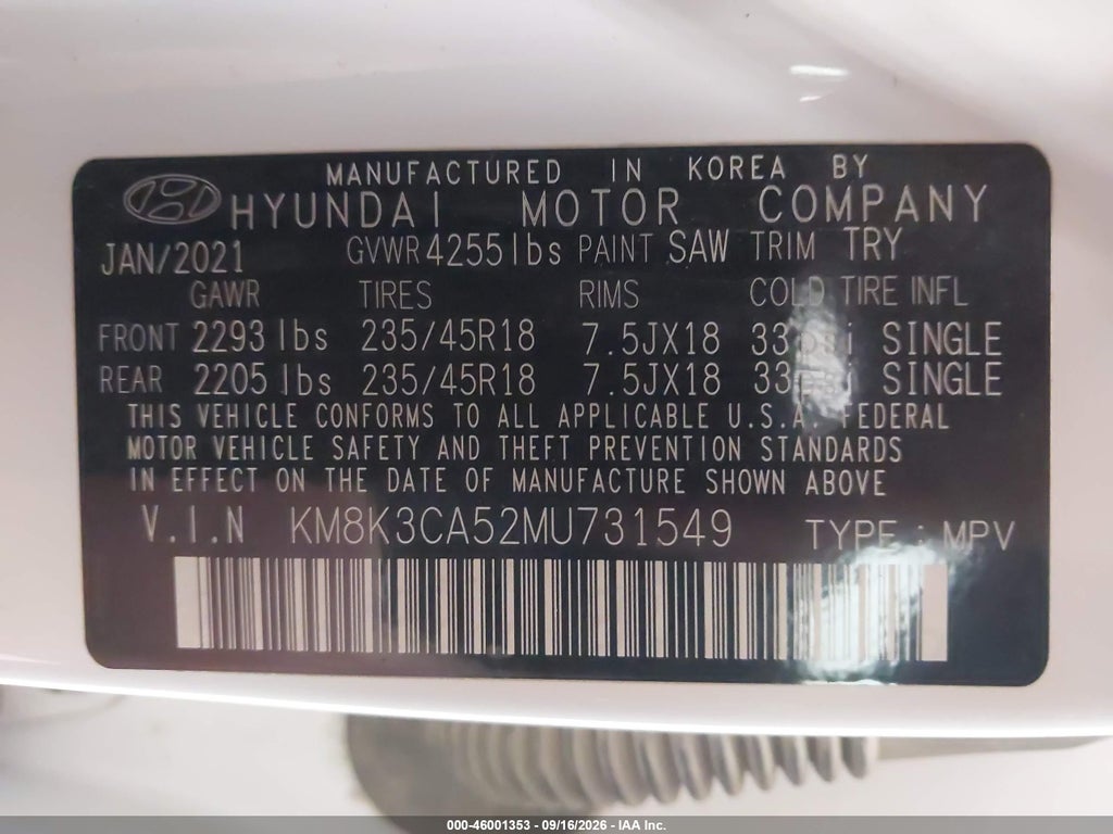 2021 Hyundai Kona Limited photo 9