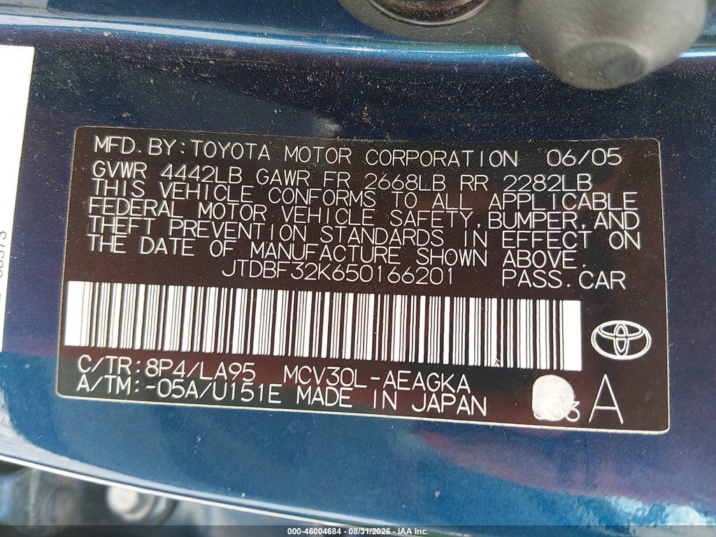 2005 Toyota Camry XLE V6 photo 9