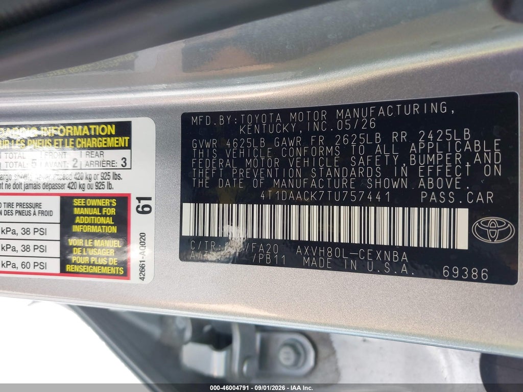 2026 Toyota Camry LE photo 9