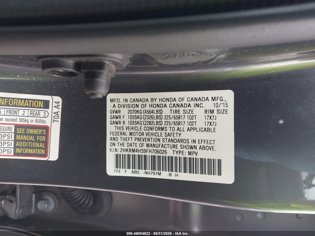 2015 Honda CR-V EX photo 9