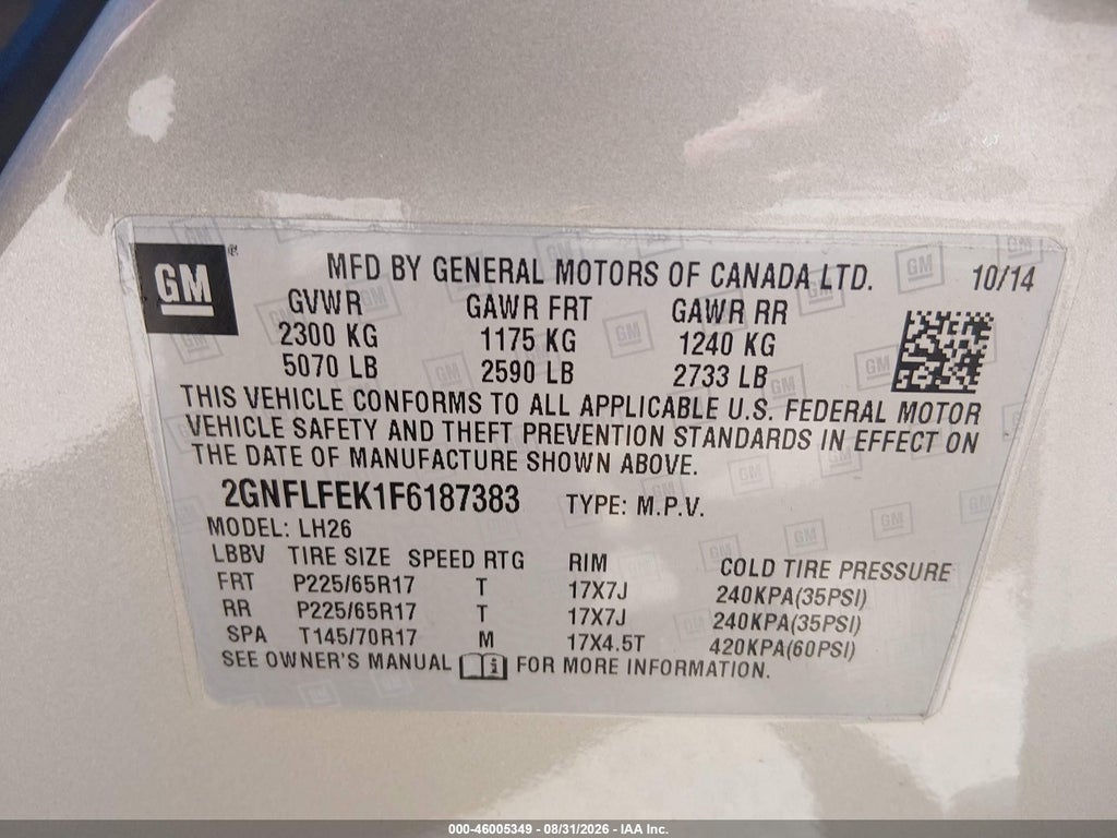 2015 Chevrolet Equinox 1LT photo 9