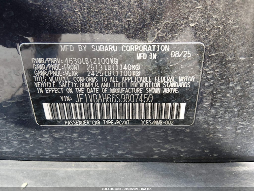 2025 Subaru WRX Premium photo 9