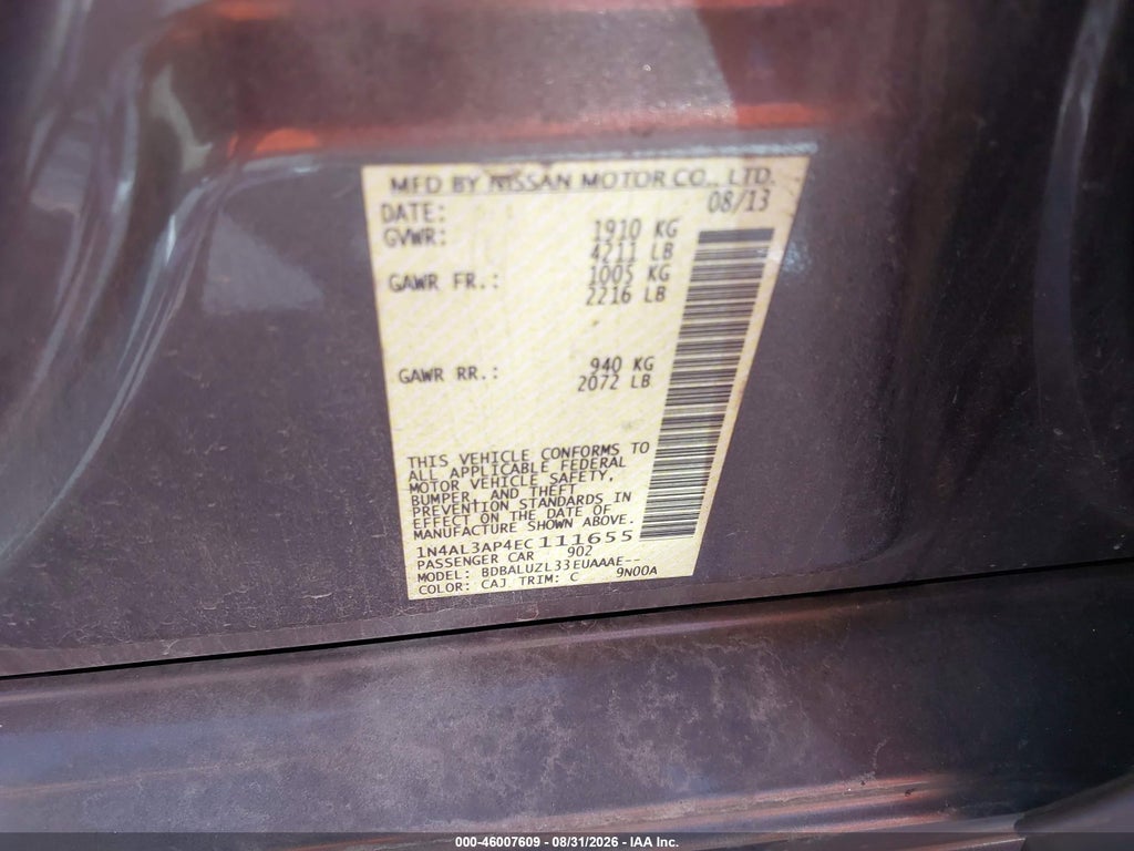 2014 Nissan Altima 2.5 SV photo 9