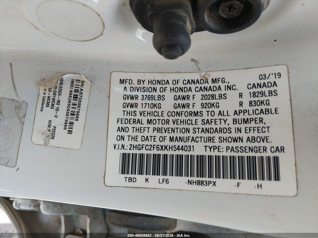 2019 Honda Civic LX photo 9