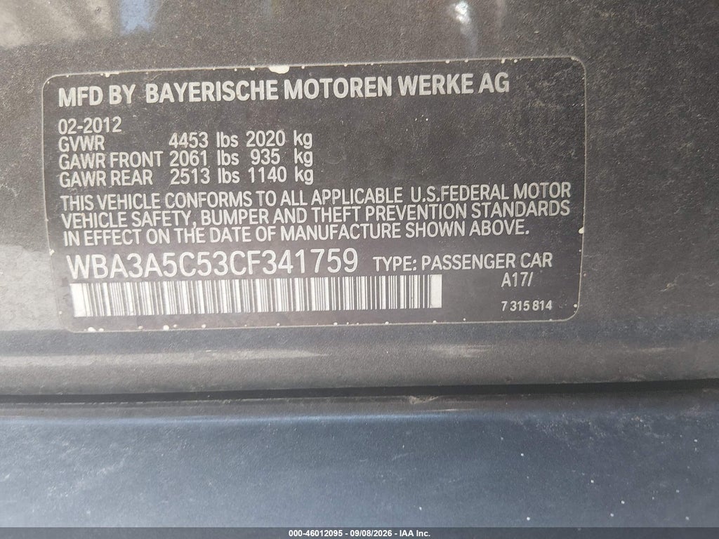 2012 BMW 328I photo 9