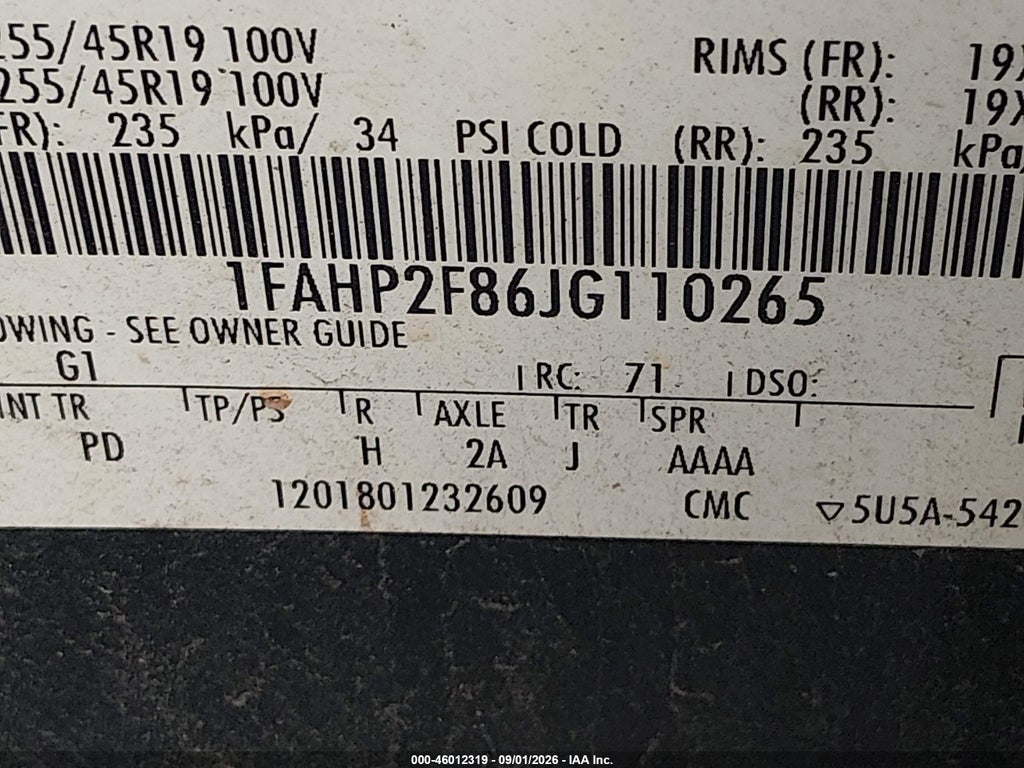 2018 Ford Taurus Limited photo 9