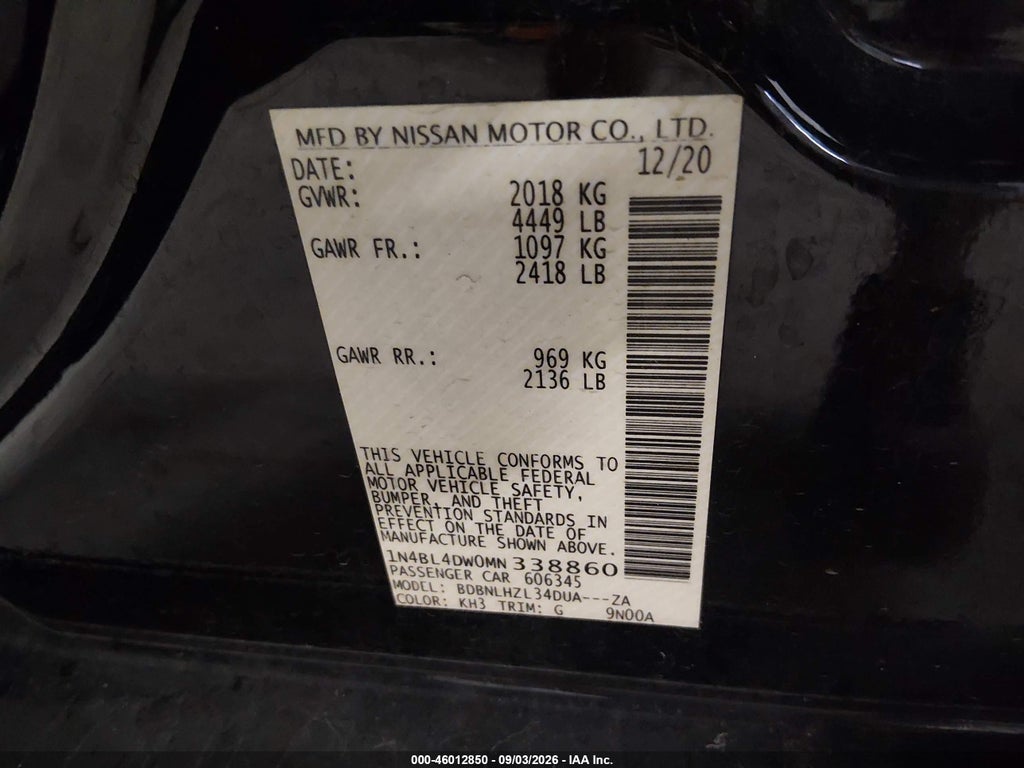2021 Nissan Altima SV Intelligent AWD photo 9