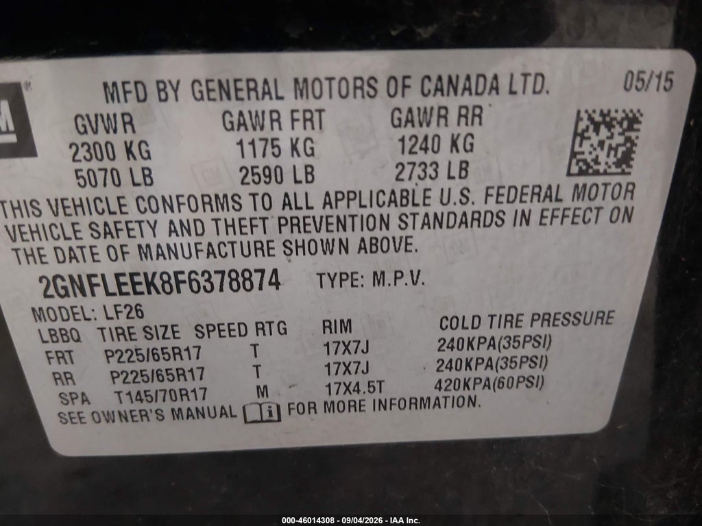 2015 Chevrolet Equinox LS photo 9
