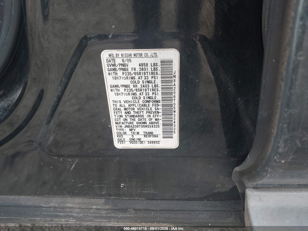 2005 Nissan Murano S photo 9
