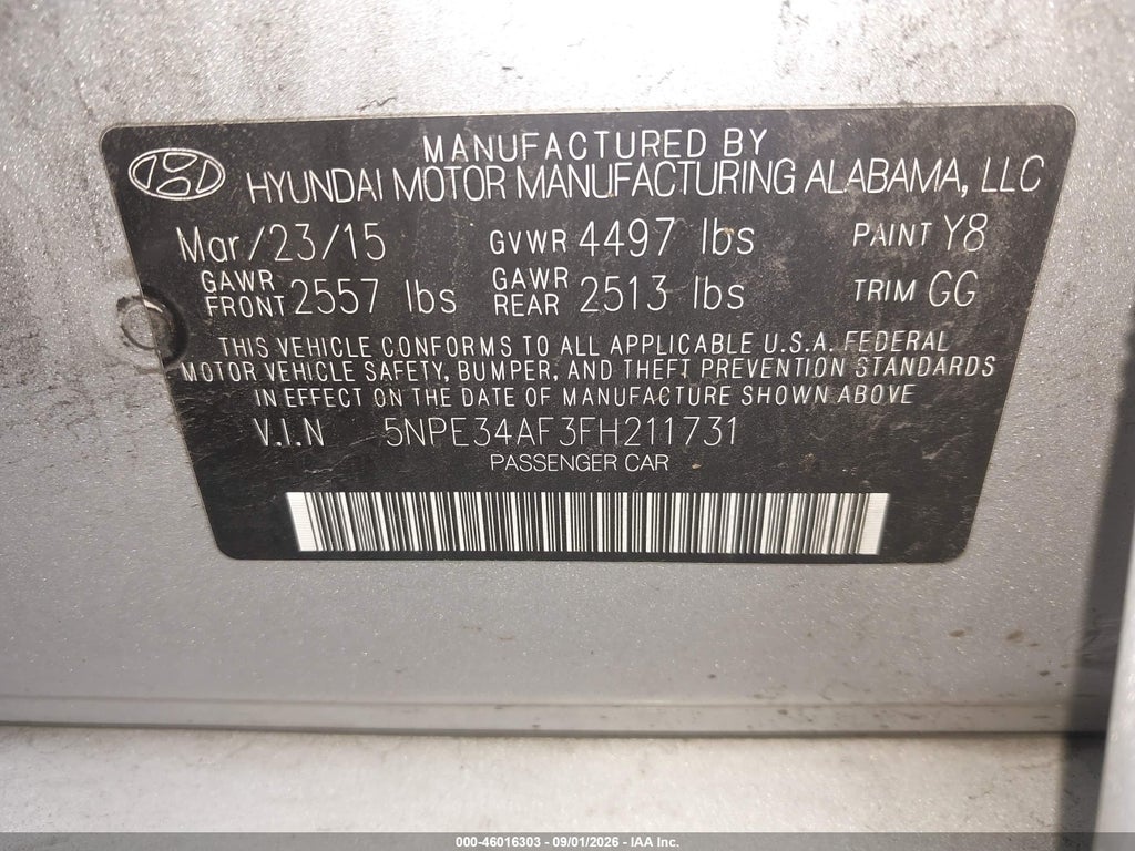 2015 Hyundai Sonata Limited photo 9