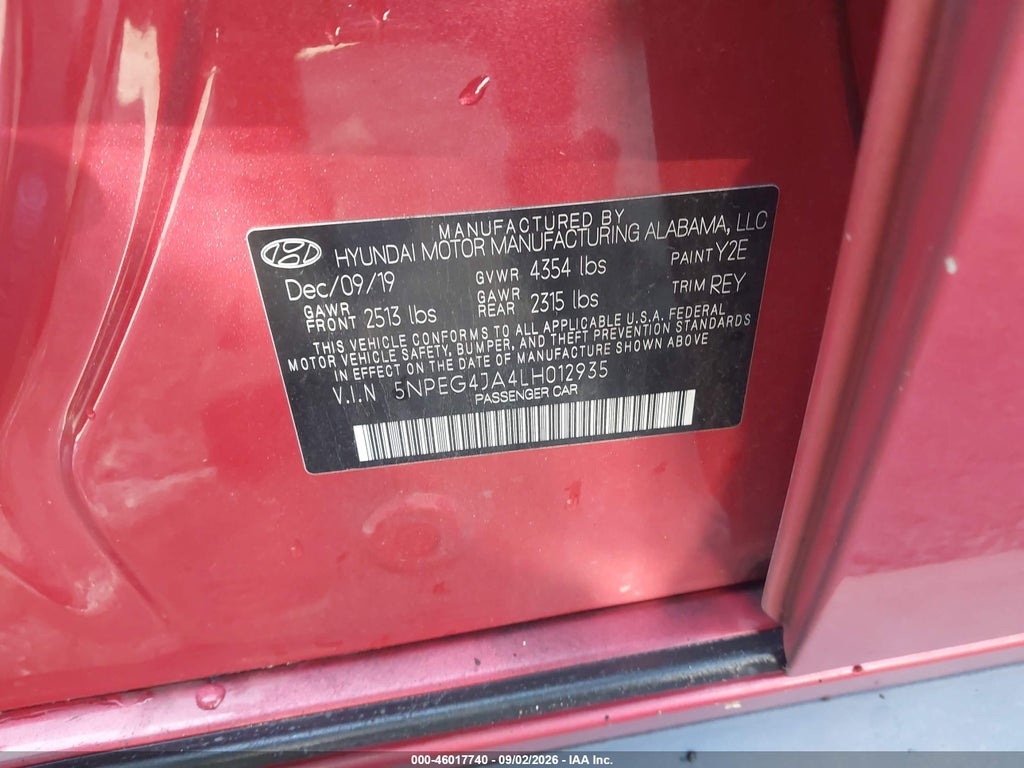 2020 Hyundai Sonata SE photo 9