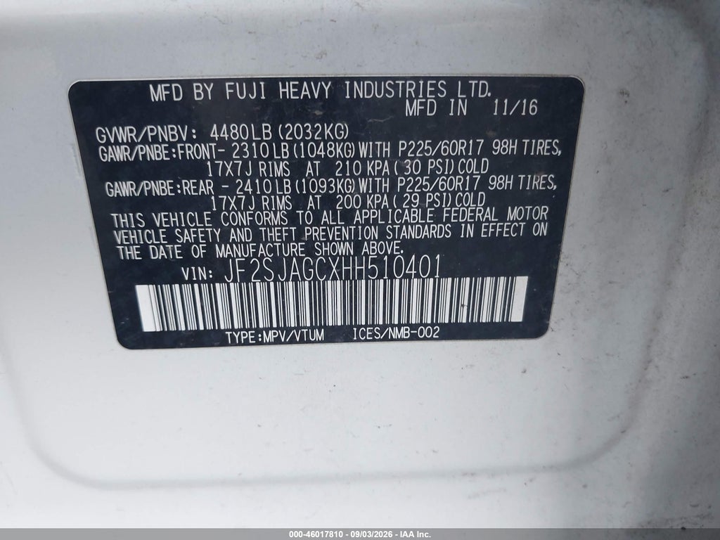 2017 Subaru Forester 2.5I Premium photo 9