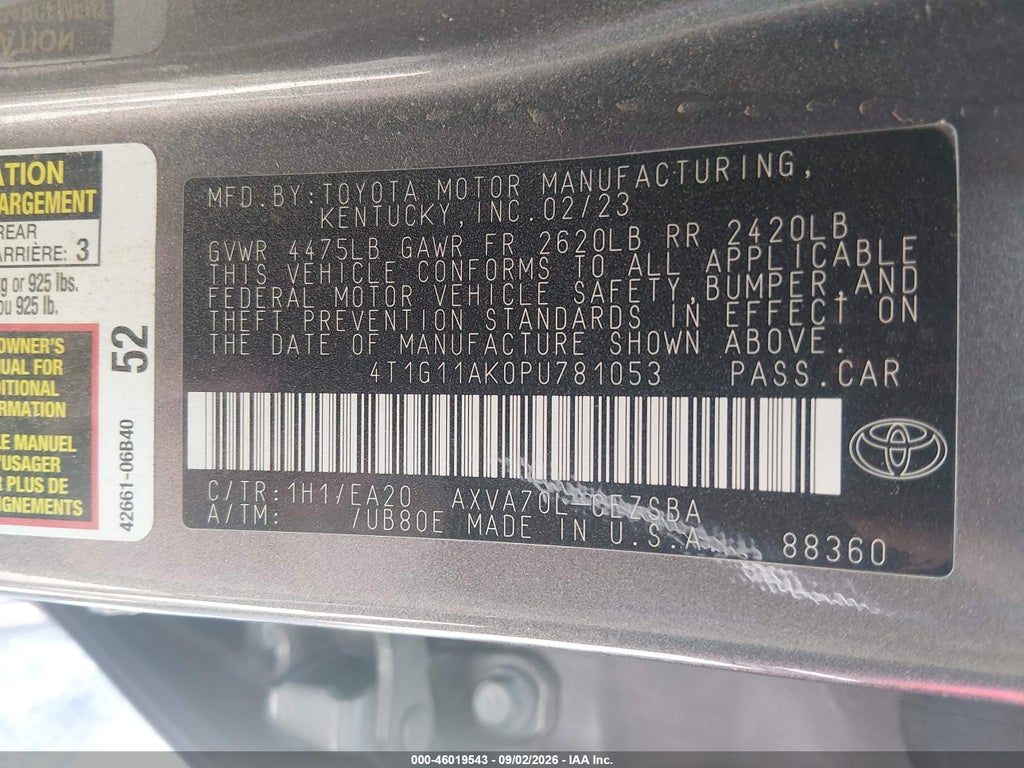 2023 Toyota Camry SE photo 9