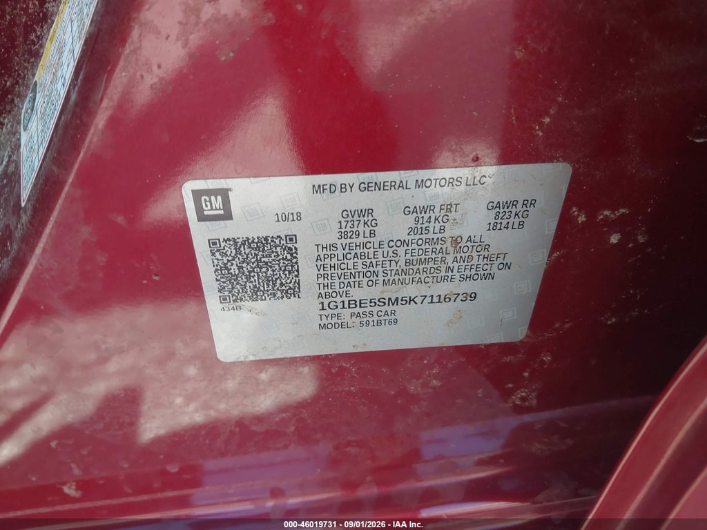 2019 Chevrolet Cruze LT photo 9