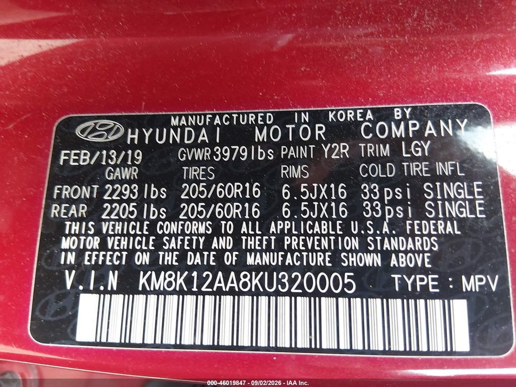2019 Hyundai Kona SE photo 9