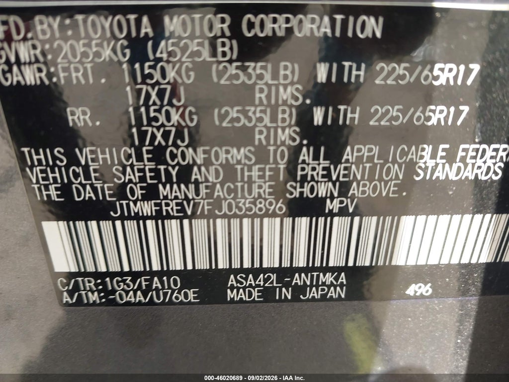 2015 Toyota RAV4 XLE photo 9