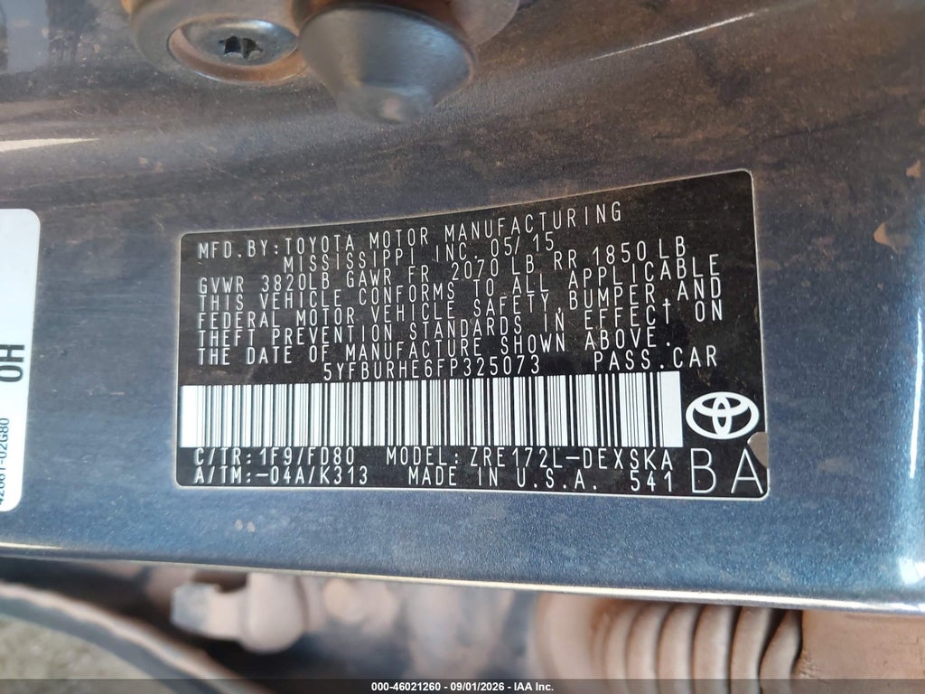 2015 Toyota Corolla S Plus photo 9