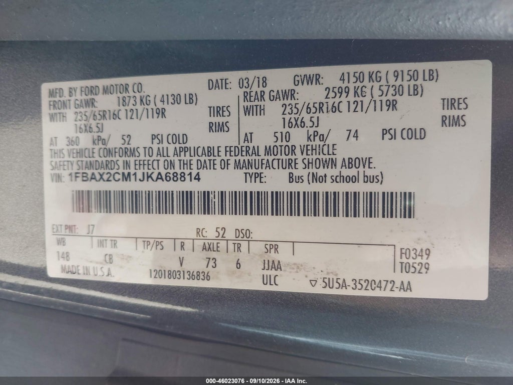 2018 Ford Transit-350 XLT photo 9