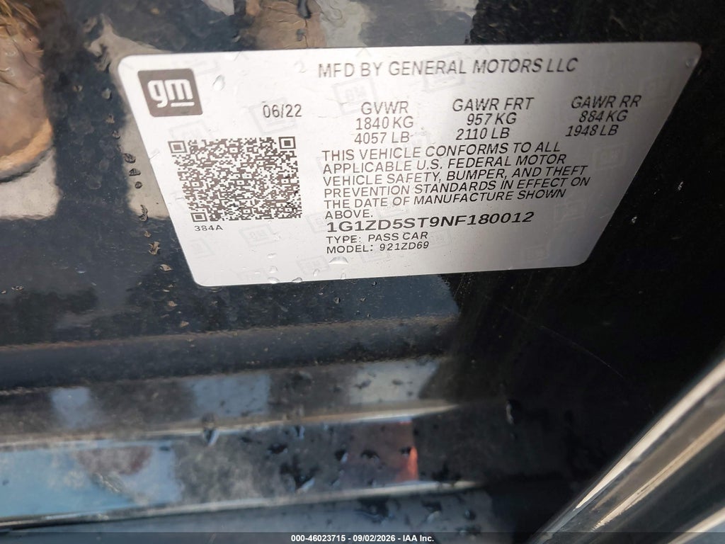 2022 Chevrolet Malibu FWD LT photo 9