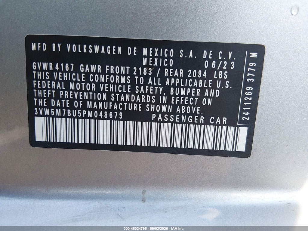 2023 Volkswagen Jetta 1.5T S photo 9