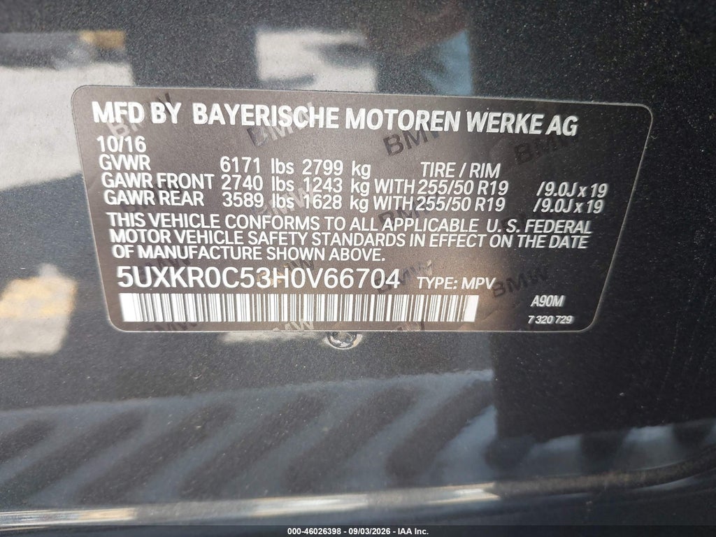 2017 BMW X5 XDRIVE35I photo 9