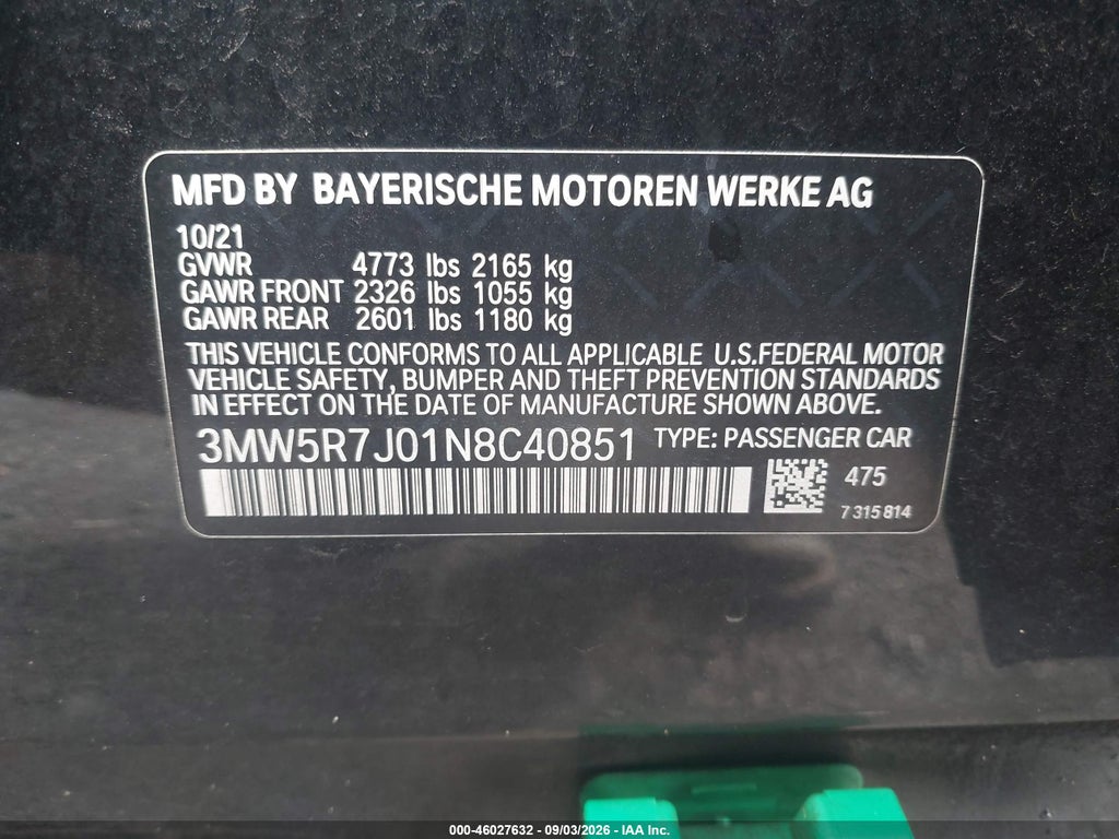2022 BMW 330I Xdrive photo 9