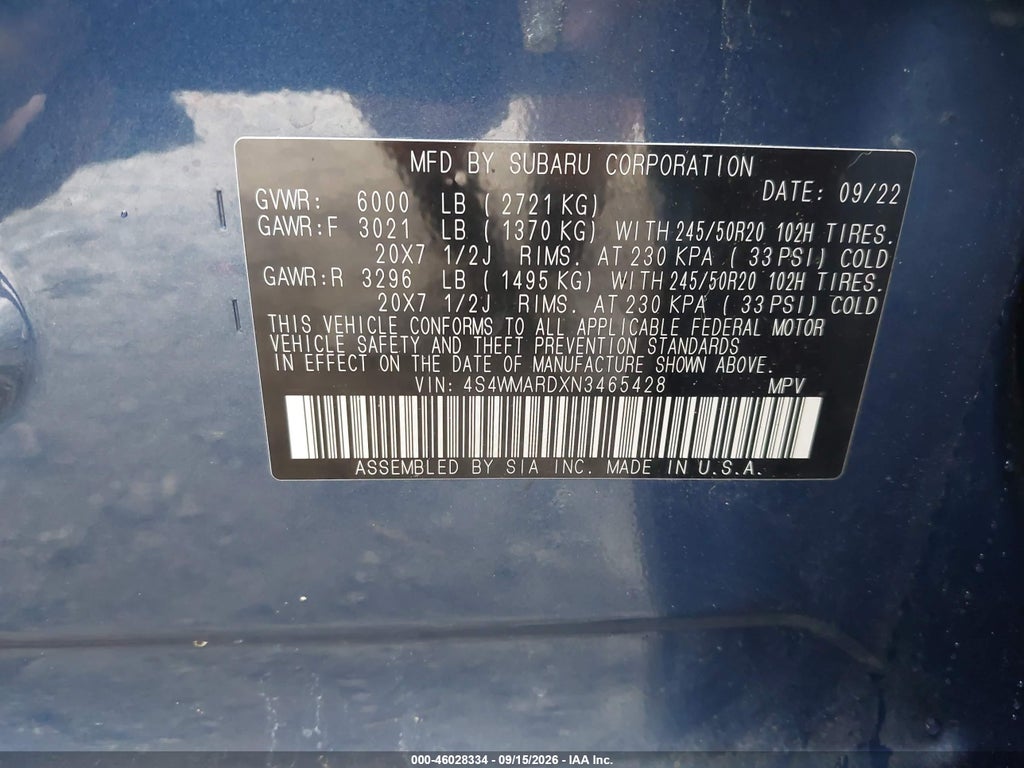 2022 Subaru Ascent Touring photo 9