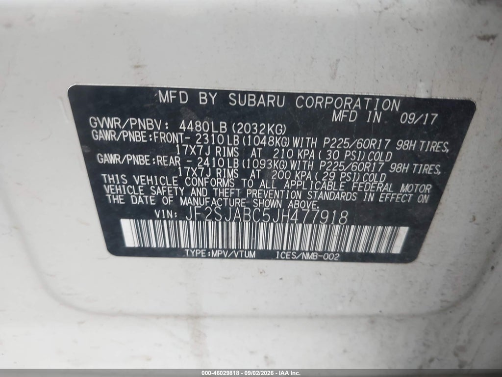 2018 Subaru Forester 2.5I photo 9