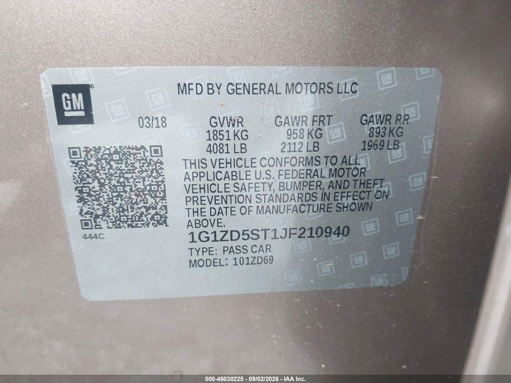 2018 Chevrolet Malibu LT photo 9