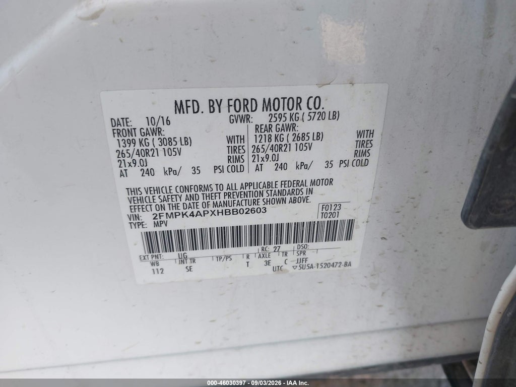 2017 Ford Edge Sport photo 9