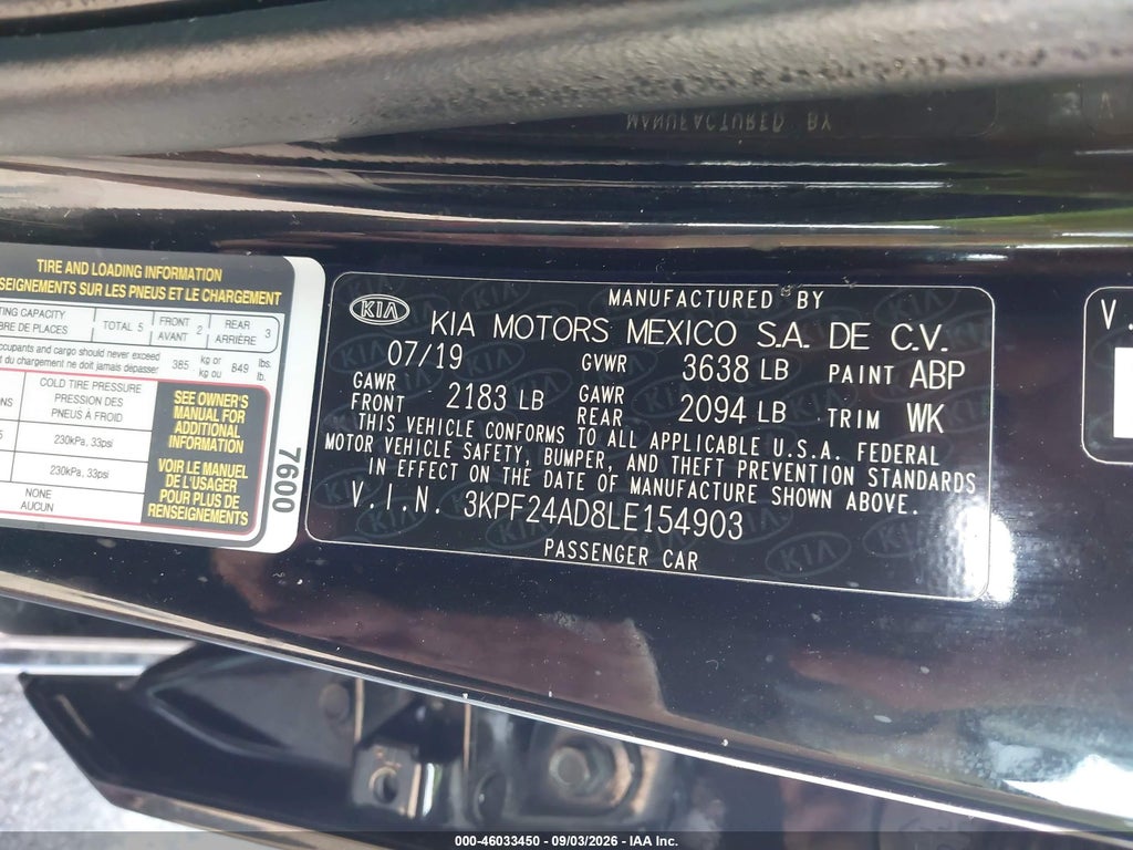 2020 Kia Forte FE photo 9