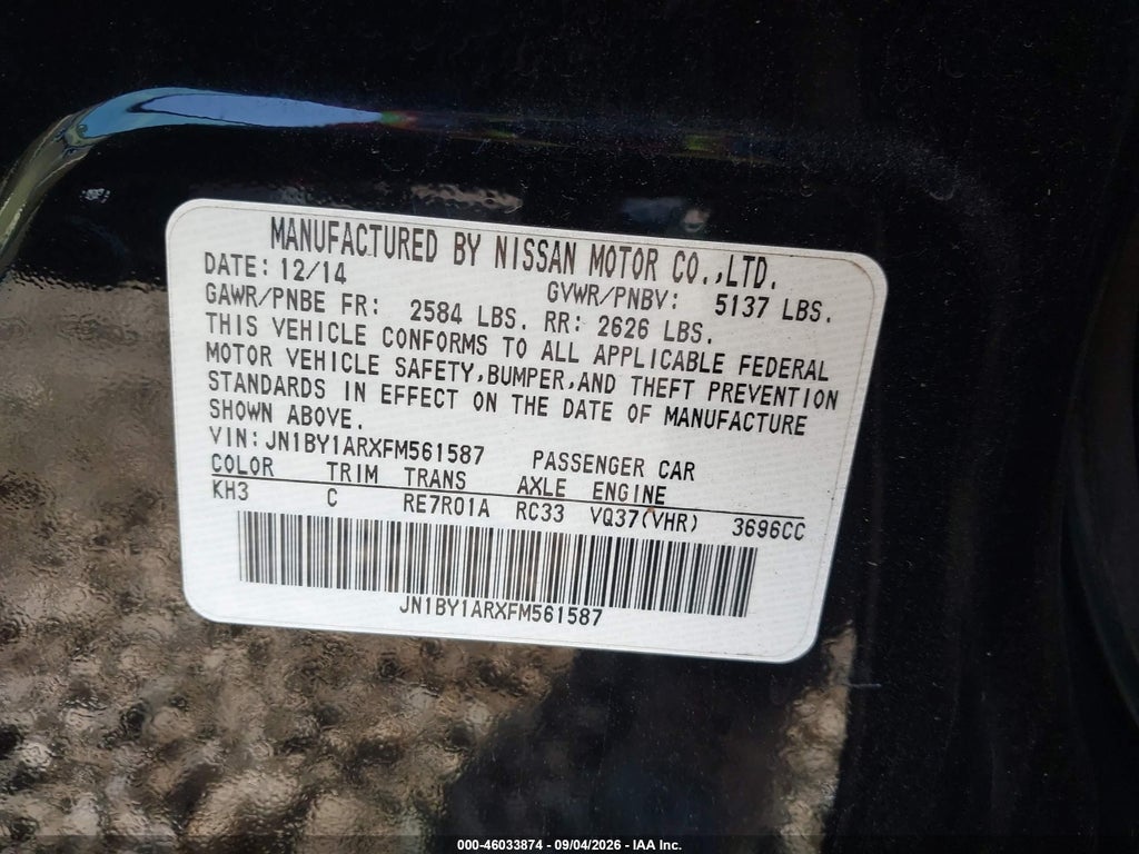 2015 Infiniti Q70 3.7X photo 9