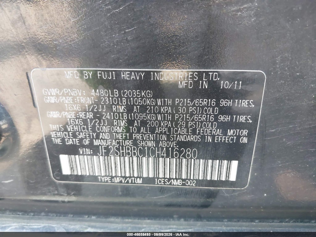 2012 Subaru Forester 2.5X photo 9