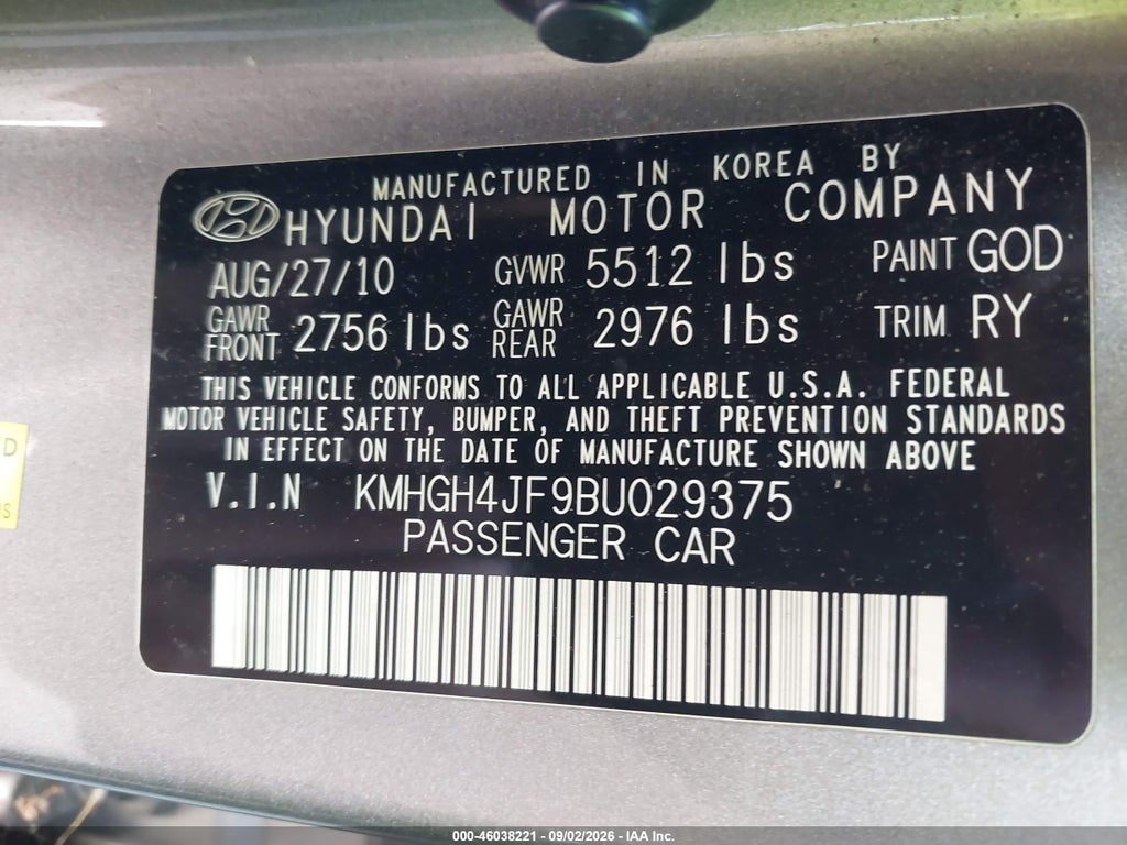 2011 Hyundai Equus Signature photo 9