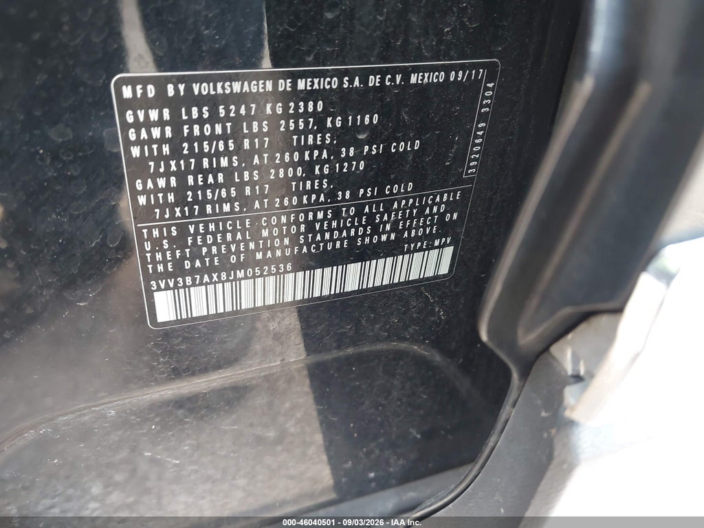 2018 Volkswagen Tiguan 2.0T SE/2.0T SEL photo 9