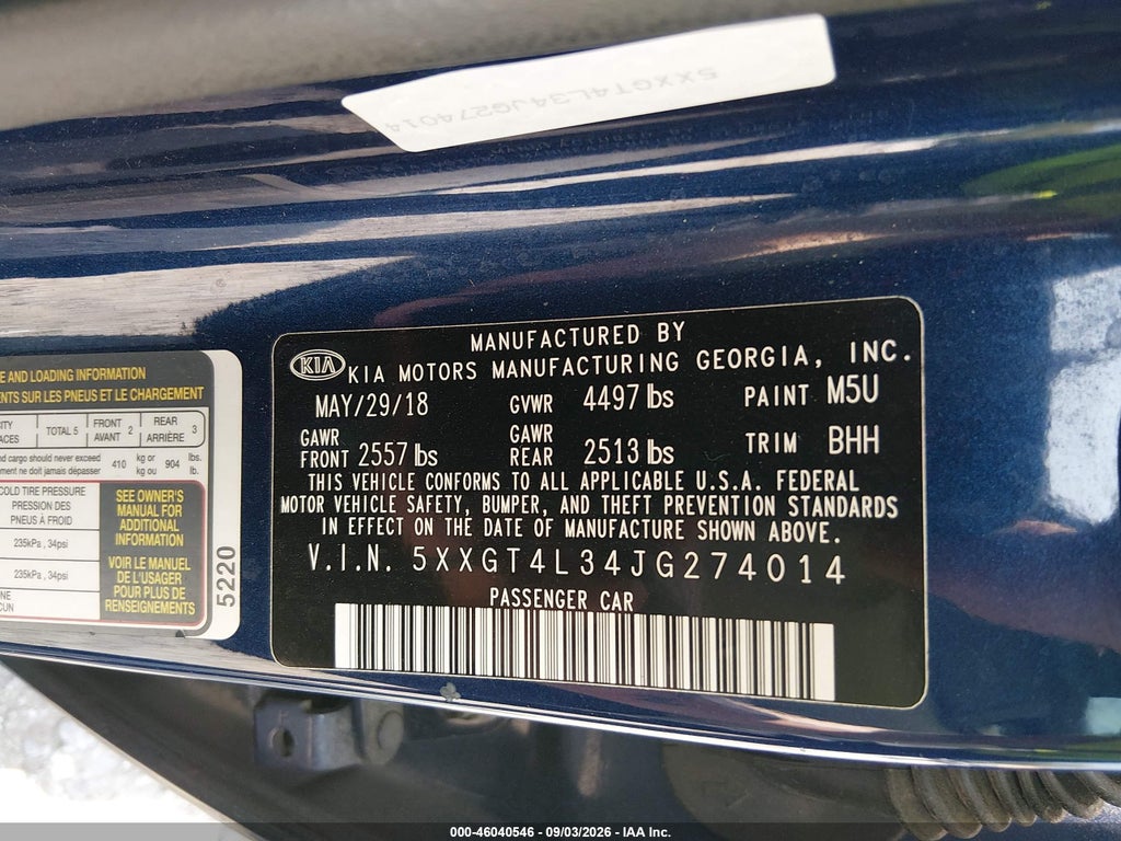 2018 Kia Optima LX photo 9