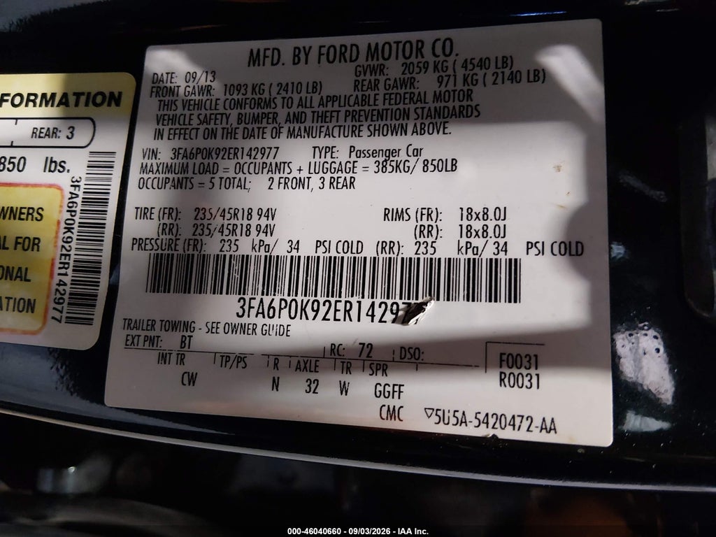 2014 Ford Fusion Titanium photo 9